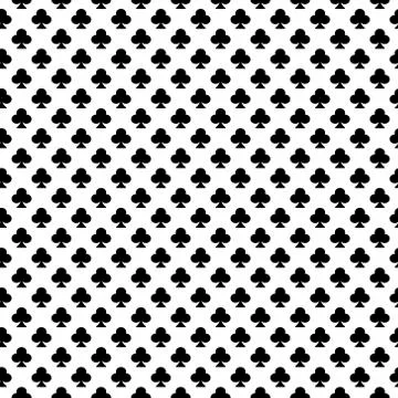 Seamless geometric clubs pattern. Repeating geometric clubs symmetric ornament Stock Illustration