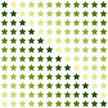 Seamless geometric colored pattern. Print with green and yellow stars on whit Stock Illustration