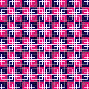 Seamless geometric colorful pattern of squares and flowing lines. 스톡 일러스트