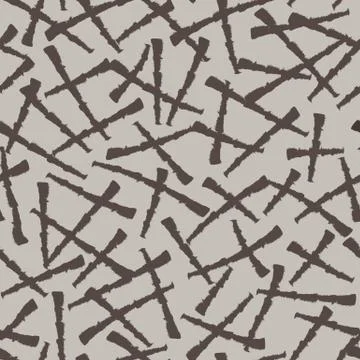 Seamless geometric criss cross vector pattern. Modern hand drawn scratch marks イラスト素材