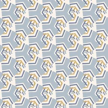 Seamless geometric cross grid pattern in french blue linen shabby chic style Stock Illustration
