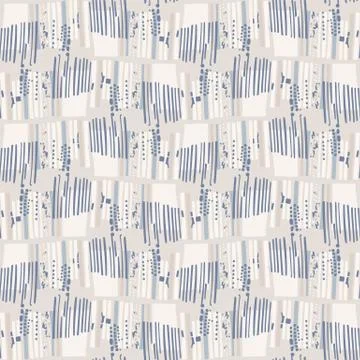 Seamless geometric cross grid pattern in french blue linen shabby chic style Stock Illustration