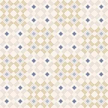 Seamless geometric cross grid pattern in french blue linen shabby chic style Stockillustratie