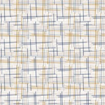 Seamless geometric cross grid pattern. French blue linen shabby chic style. Old Stock Illustration