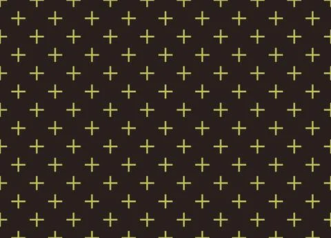 Seamless geometric cross pattern on dark background Stock Illustration