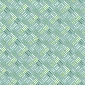 Seamless geometric dash pattern with blue and green diagonal lines. Illustrazione stock