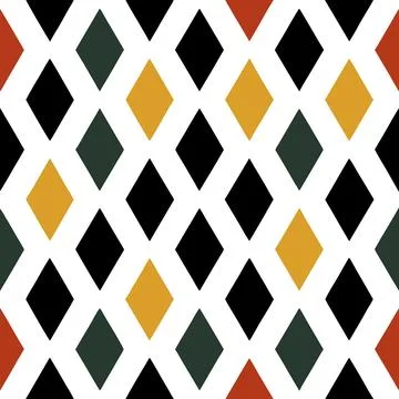 Seamless Geometric Diamond Pattern Design for Textiles and Fabric Projects Illustrazione stock