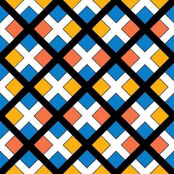 Seamless Geometric Diamond Pattern Design for Textiles and Fabric Projects Illustrazione stock