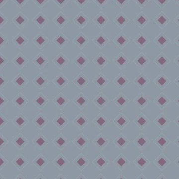 Seamless Geometric Diamond Pattern with Purple Rhombus Shapes on Muted Blue.. Stock Illustration