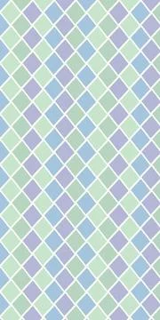 Seamless geometric diamond pattern in soft pastel blues, greens, and purple.. 스톡 일러스트