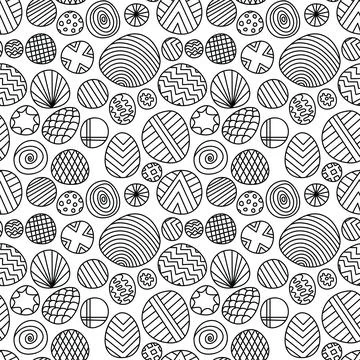 Seamless geometric doodle stone vector pattern illustration Stockillustratie