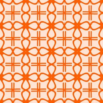 Seamless geometric floral pattern Stock Illustration