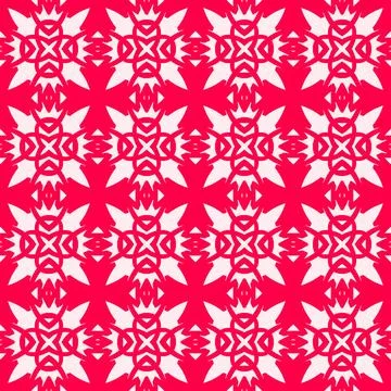 Seamless geometric floral pattern​ Stock Illustration