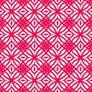 Seamless geometric floral pattern​ Stock Illustration