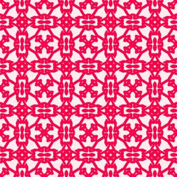 Seamless geometric floral pattern​ Stock Illustration