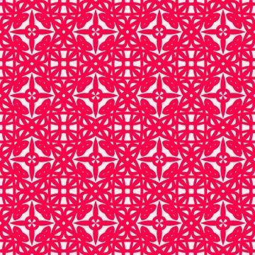 Seamless geometric floral pattern​ Stock Illustration