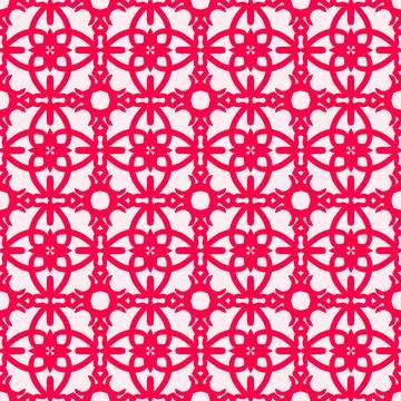 Seamless geometric floral pattern​ Illustrazione stock