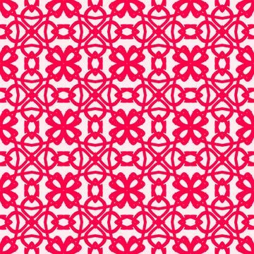 Seamless geometric floral pattern​ Stock Illustration