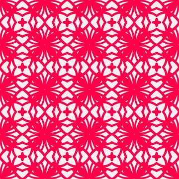 Seamless geometric floral pattern​ Stock Illustration