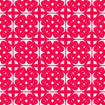 Seamless geometric floral pattern​ Illustrazione stock
