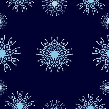 Seamless geometric flowers pattern. abstract floral background design templ.. Stock Illustration