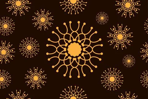 Seamless geometric flowers pattern. Abstract floral background design templ.. Stock Illustration