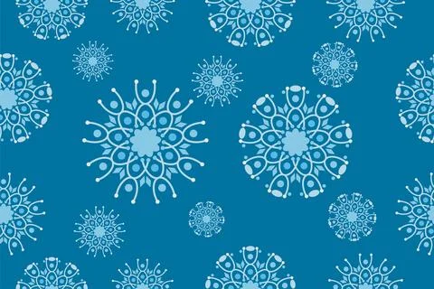 Seamless geometric flowers pattern. Abstract floral background design templ.. Illustrazione stock
