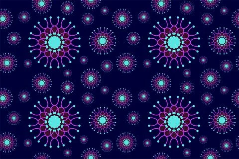 Seamless geometric flowers pattern. Abstract floral design template. Tileab.. Stock Illustration