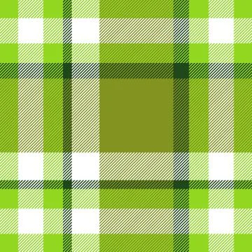 Seamless geometric gingham pattern. Abstract background. Green shades and whi Illustrazione stock