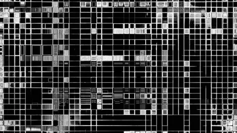 Seamless Geometric Glitch Loop | Abstract Club &amp; Rave V Geometric Pattern Glitch Stock Footage 289688177