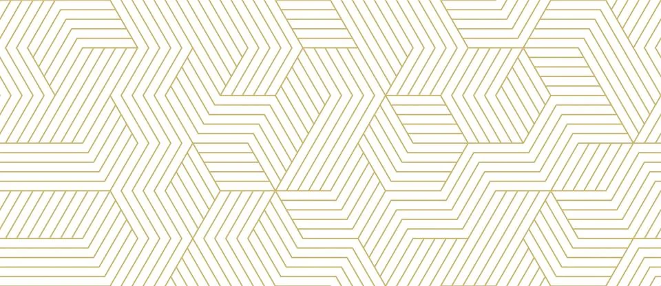 Seamless geometric gold line pattern on white background, abstract art deco Ilustración de archivo