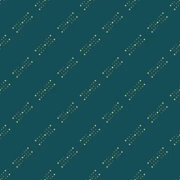 Seamless geometric golden diagonal patterns on a dark turquoise background Stock Illustration