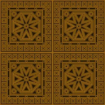 Seamless geometric golden pattern Stock Illustration