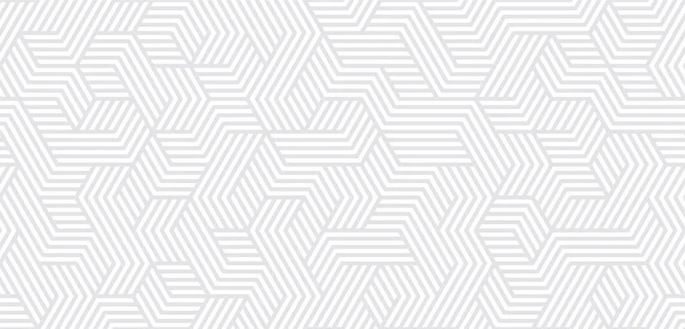 Seamless geometric grey line pattern on white background, abstract art deco Stock Illustration