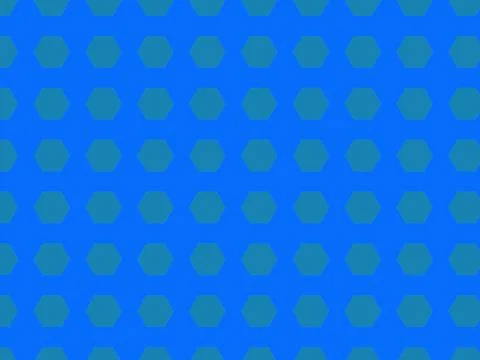 Seamless Geometric Hexagon Pattern Background with Vibrant Blue and Cyan Co.. Illustrazione stock