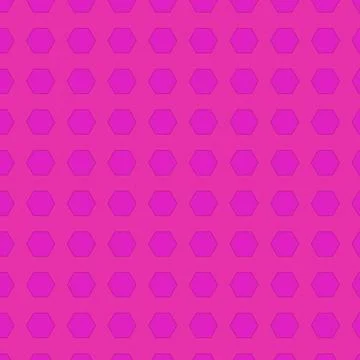 Seamless Geometric Hexagon Pattern with Vibrant Magenta and Pink Honeycomb .. Illustrazione stock