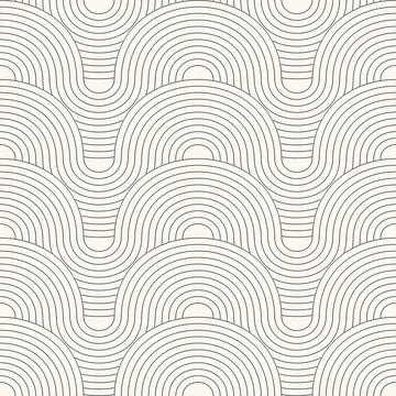 Seamless geometric Japanese wave pattern - minimal abstract vector backgrou.. Illustrazione stock