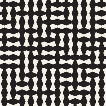 Seamless geometric lattice pattern. Irregular grid background. Stylish chao.. Stock Illustration