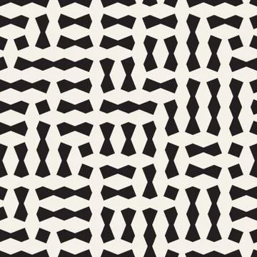 Seamless geometric lattice pattern. Irregular grid background. Stylish chao.. Stock Illustration
