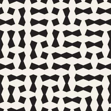 Seamless geometric lattice pattern. Irregular grid background. Stylish chao.. Stock Illustration