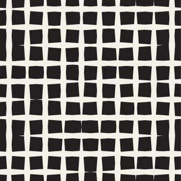 Seamless geometric lattice pattern. Irregular grid background. Stylish chao.. Stock Illustration