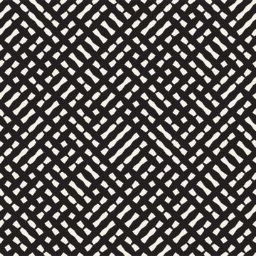 Seamless geometric lattice pattern. Irregular grid background. Stylish chao.. Illustrazione stock