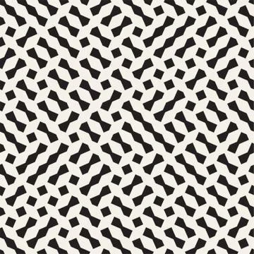 Seamless geometric lattice pattern. Irregular grid background. Stylish chao.. Illustrazione stock