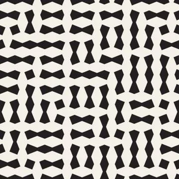 Seamless geometric lattice pattern. Irregular abstract grid background. Sty.. Stock Illustration