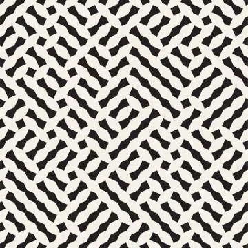 Seamless geometric lattice pattern. Irregular abstract grid background. Sty.. Stock Illustration