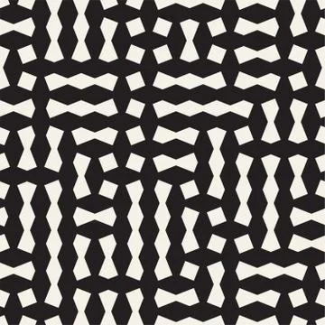 Seamless geometric lattice pattern. Irregular abstract grid background. Sty.. Stock Illustration