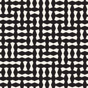 Seamless geometric lattice pattern. Irregular abstract background. Stylish .. Stock Illustration