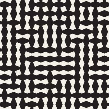 Seamless geometric lattice pattern. Irregular abstract grid background. Sty.. Stock Illustration