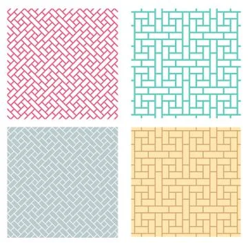 Seamless geometric line pattern in Chinese style Stock Illustration