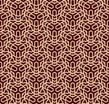Seamless geometric line pattern. Contemporary graphic design. Endless linear  イラスト素材